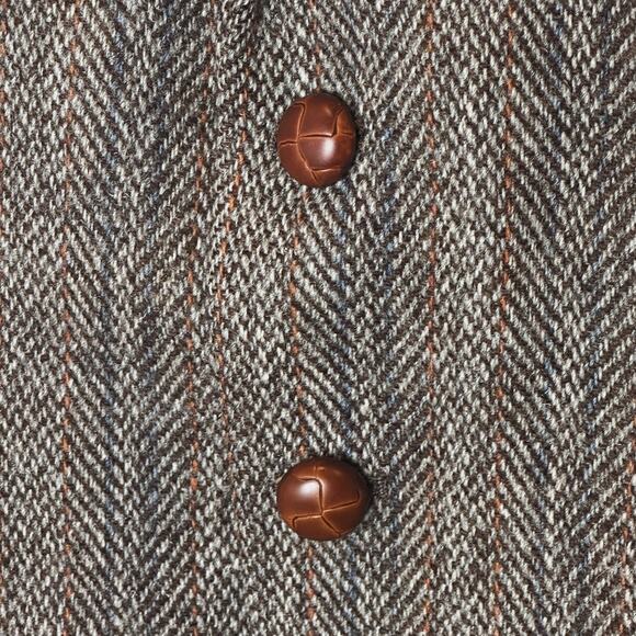 Harris Tweed Scottish Wool Vintage Woven Blazer Sport Coat Mens 42R Woven Brown - Picture 5 of 15